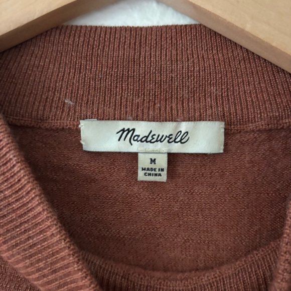 Madewell 100% wool Burnt orange sweater size M - Picture 2 of 4